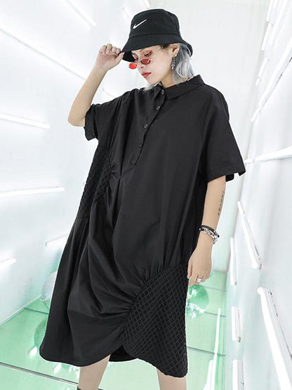 Loose Cropped Ruffled Long Dress