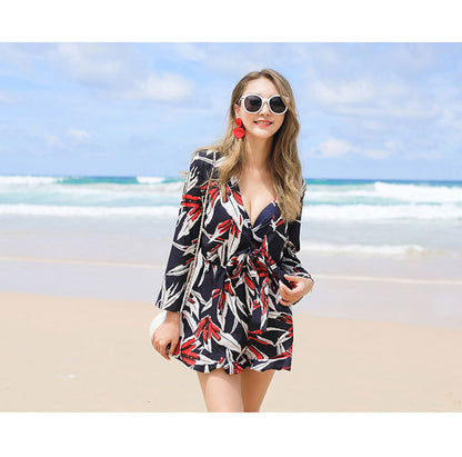 Belly thin conservative skirt swimsuit
