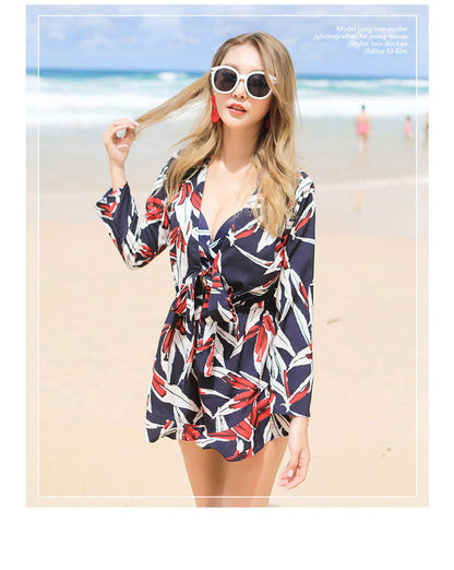 Belly thin conservative skirt swimsuit