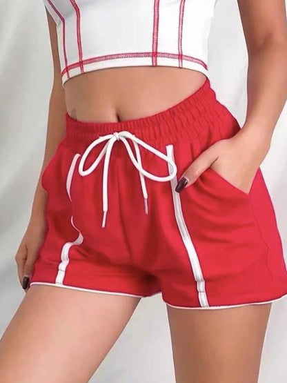 Drawstring Contrast Sport Shorts