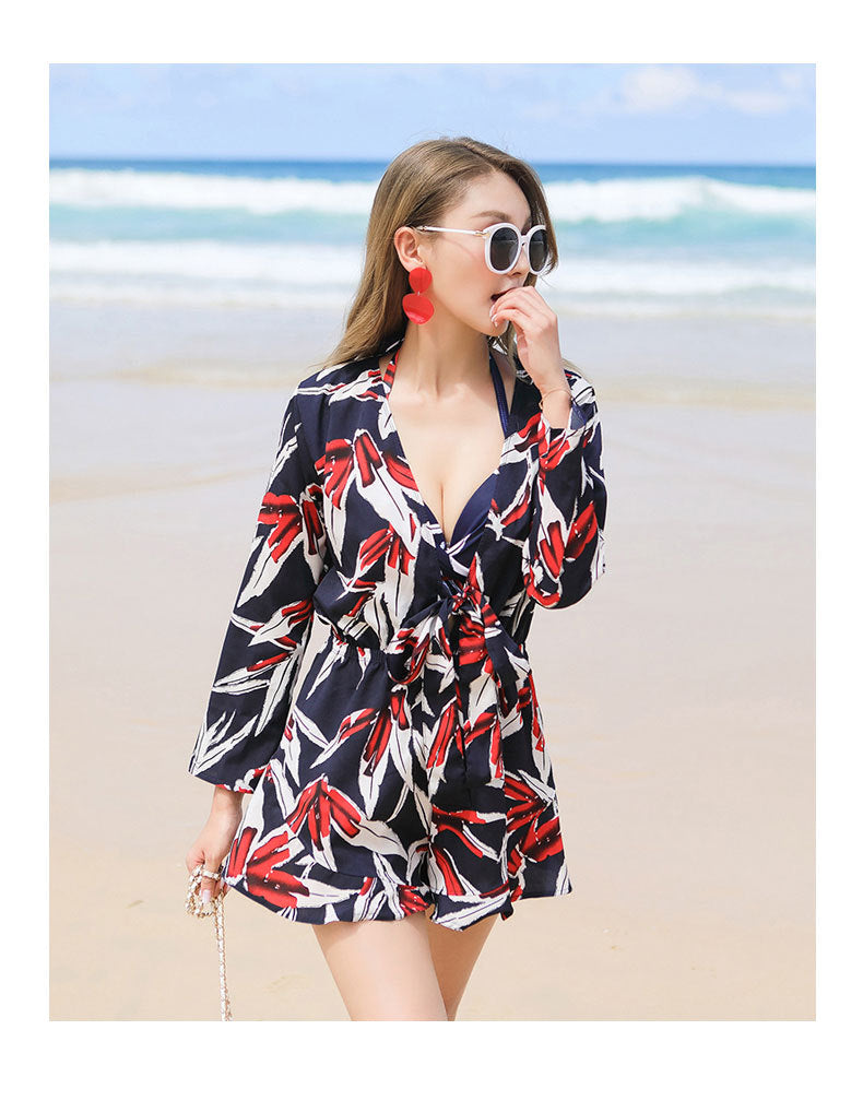 Belly thin conservative skirt swimsuit