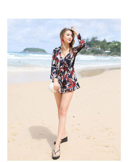 Belly thin conservative skirt swimsuit