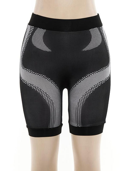 Printed Wrap Yoga Shorts