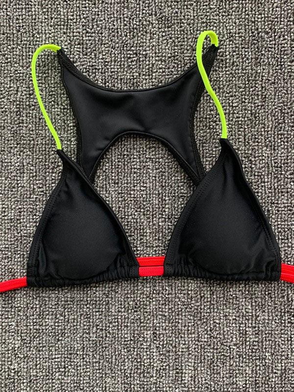 Split-Joint Triangle Split Bikini Swimsuit