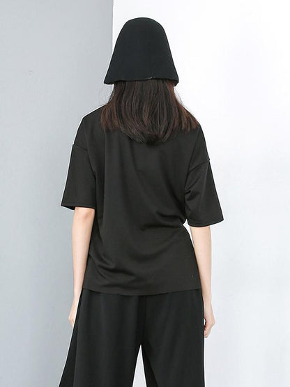Casual Split-joint Cropped T-shirt