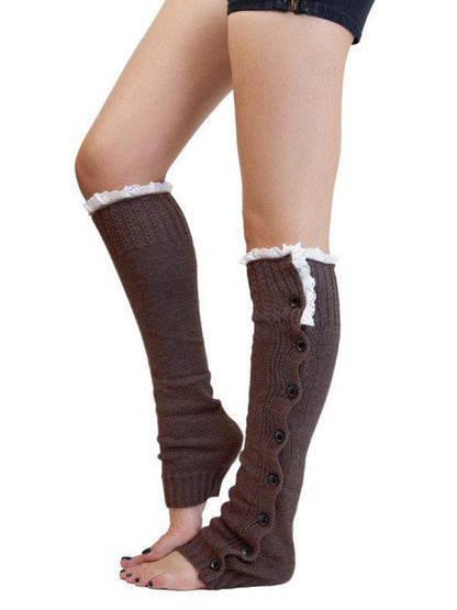 Vintage Knitting Lace Leg Warmers Accessories