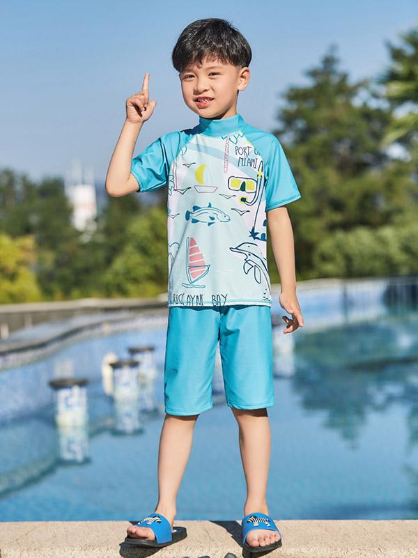 AONIHUA Animals Printed Boy Swimwear