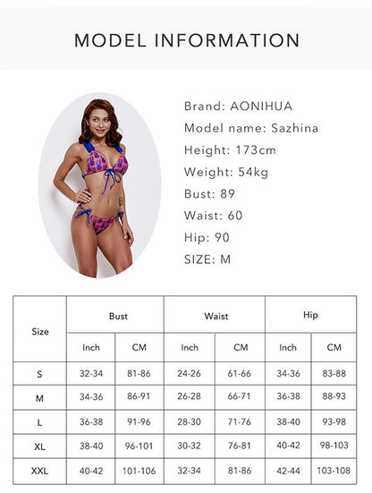 Pineapple Bandage Bikinis Swimwear