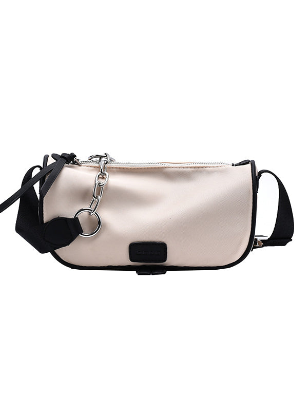 Casual Solid Color Oxford Cloth Shoulder Bag