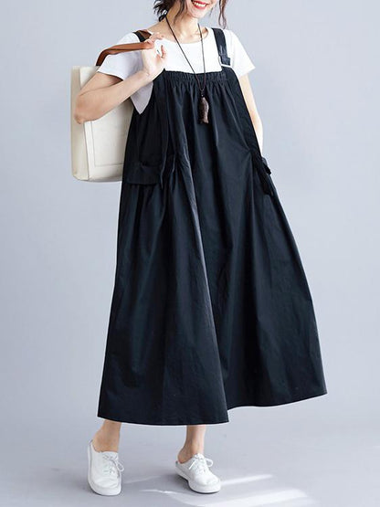 Summer New Loose Sleeveless Strap Dress