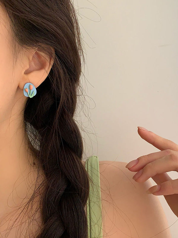 Original Tulip Geometry Earrings Accessories
