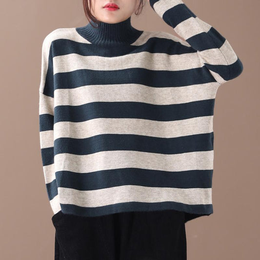 Buykud Simple And Comfortable Classic Striped Sweater