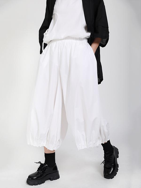 Original Solid Column Wide Leg Pants
