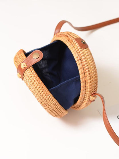 Fresh Forest Style Round Little Bag
