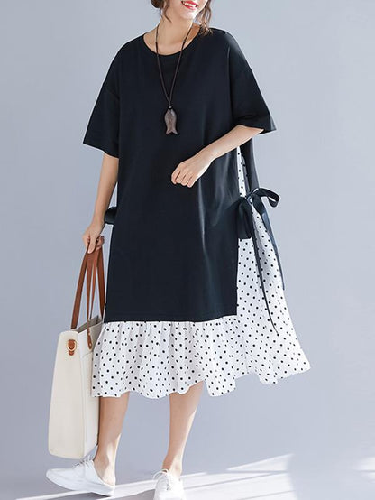 Loose Oversize Split-joint Midi Dress