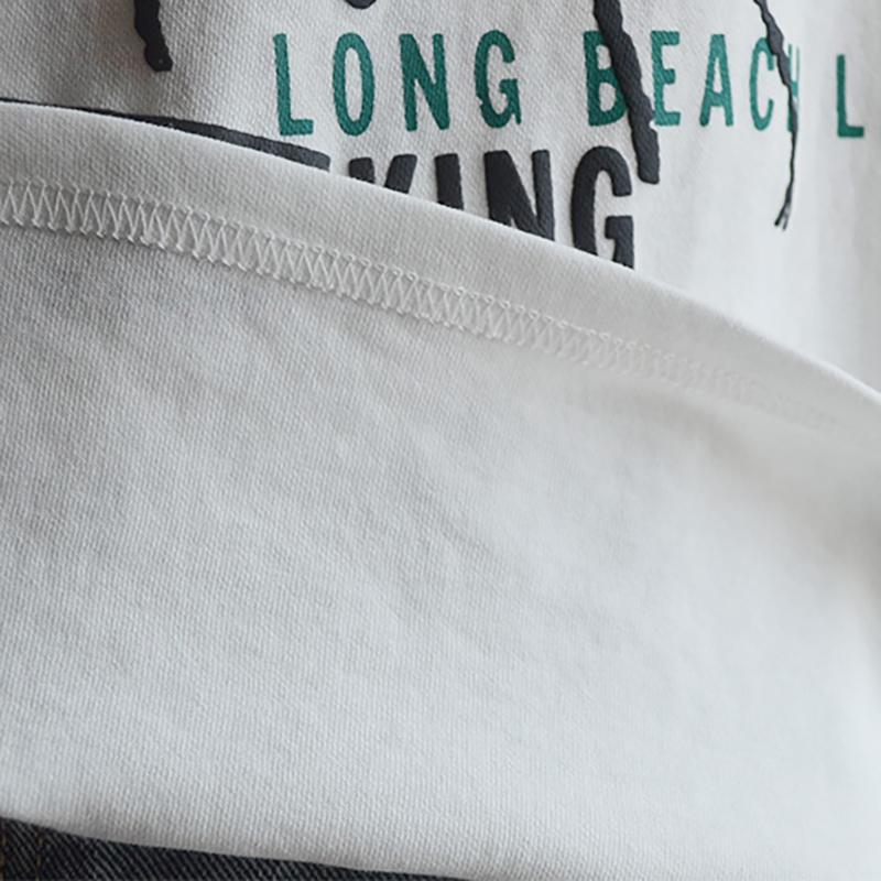 Cotton Loose Print Round Neck Blouse