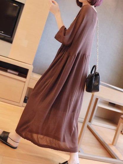 Loose Soft 2-pieces Long Dress