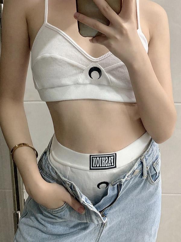 Wrap Printed Spaghetti-Neck Bra&Shorts Suits