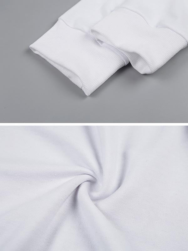 Letter Printed Off-The-Shoulder Sweat  Shirt