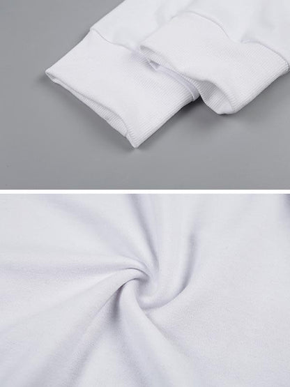 Letter Printed Off-The-Shoulder Sweat  Shirt