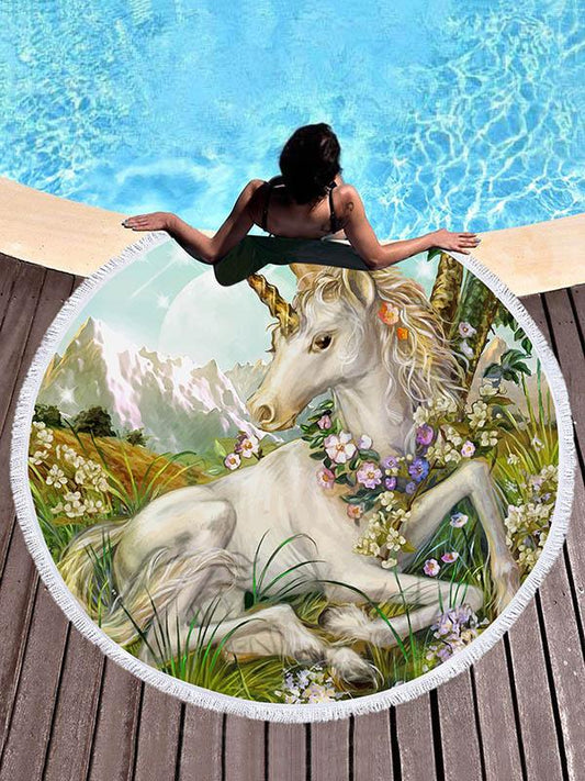 Printed Unicorn Beach Mats
