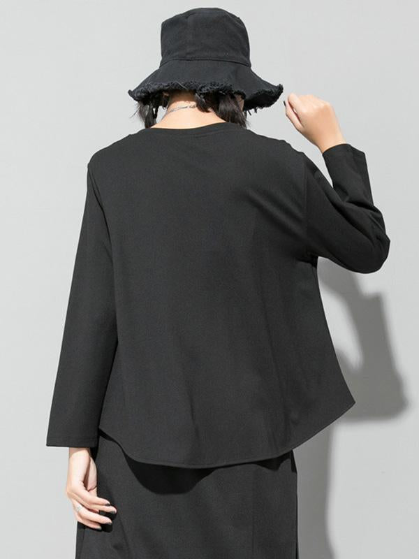 Original Irregularity Solid T-Shirts Tops