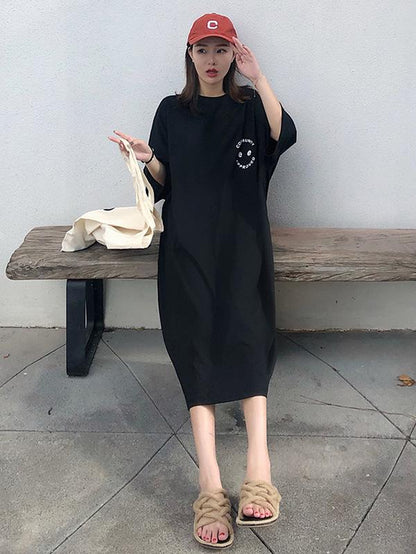 Loose Printed  T-Shirt Dress