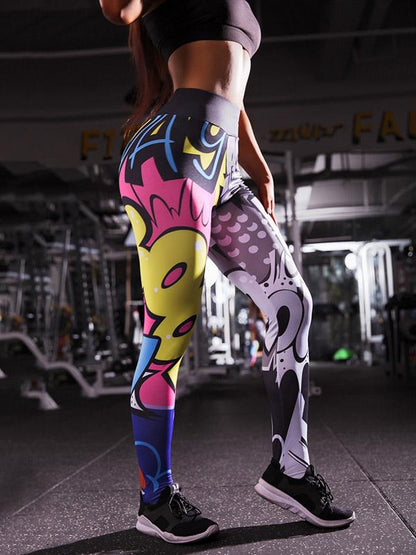 Cartoon Design 3D Printing Leggings