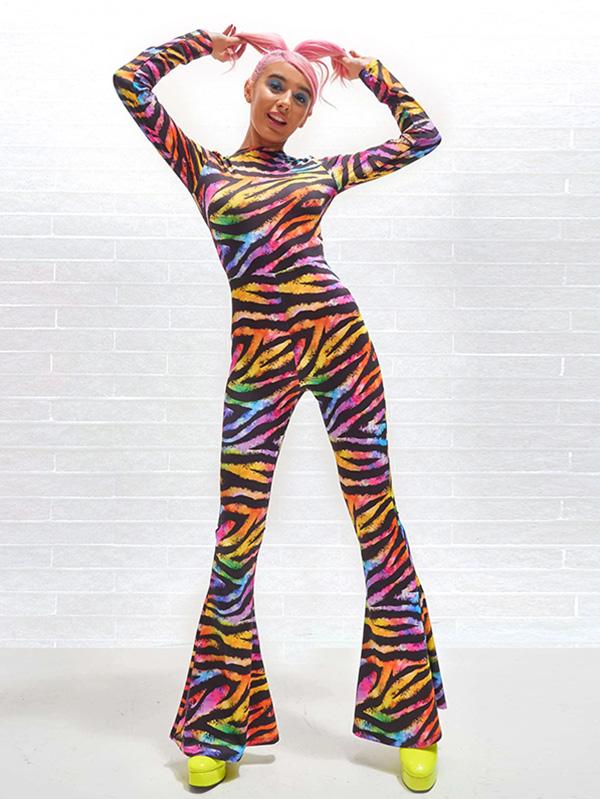 Street Casual Multicolour Printed Jumpsuits