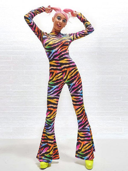 Street Casual Multicolour Printed Jumpsuits
