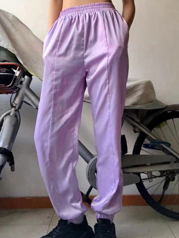 Fashion Purple Athletic Pants
