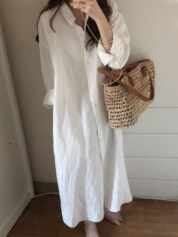 Chic Loose Long Shirt Dress