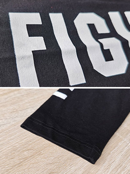Simple Round-Neck Letter Printed Long Sleeves Sweatshirts