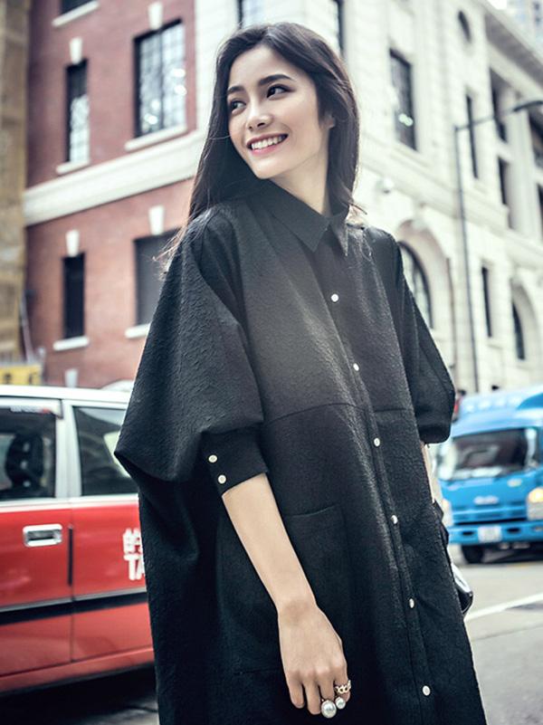 Loose Solid Fresh Shirt Mini Dresses