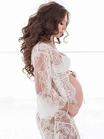 Maternity Lace Long Sleeve Cover-ups Swimwear