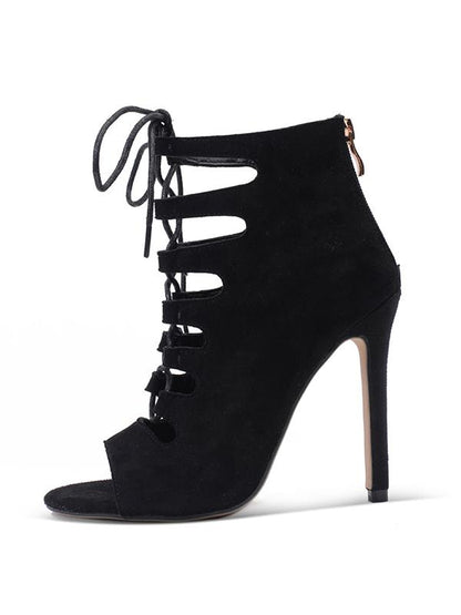Fashion Peep-toe Cross Strap Heels