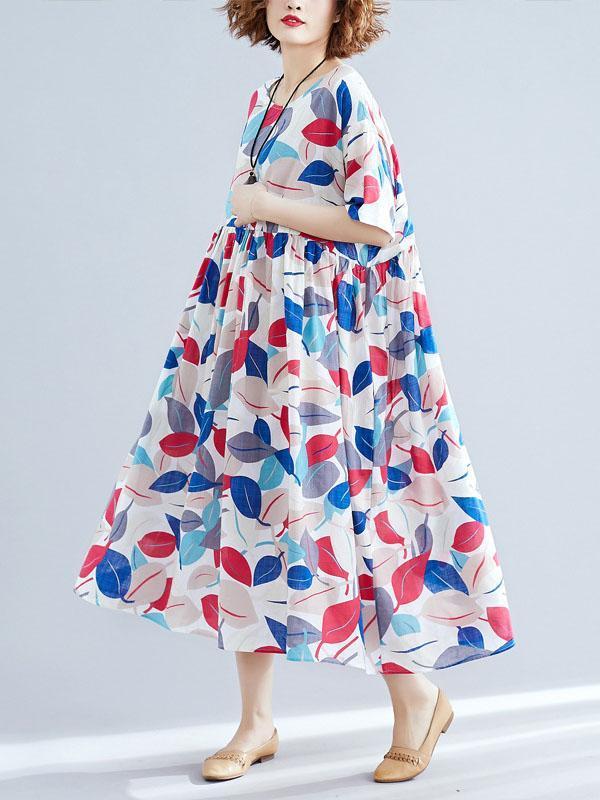 Original Printed Round-Neck Dress