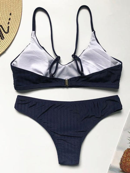 Solid Simple Beach Bikinis Swimwear