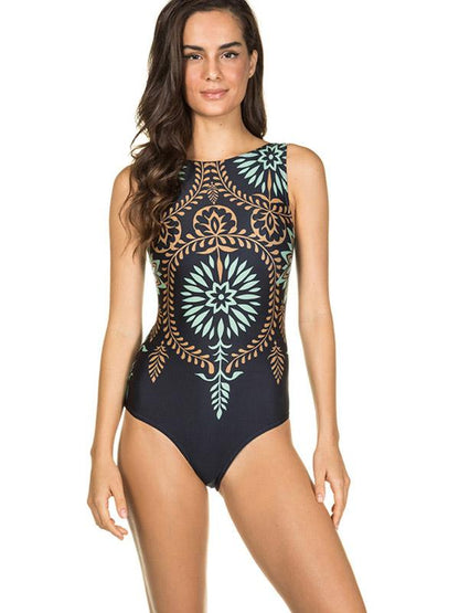 Printed Dull Sexy One-piece Swimwear