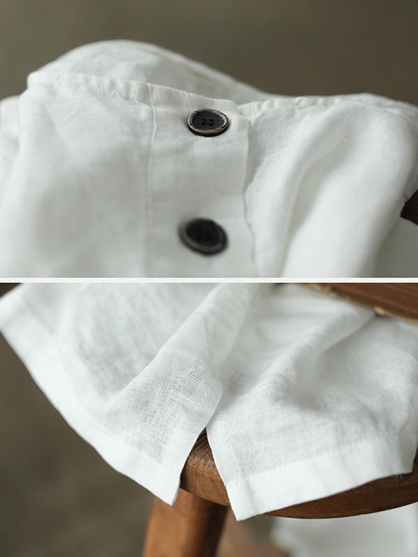 Artistic Retro Solid Shirt Blouse Tops