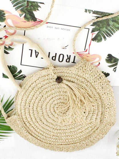 Solid Round Shape Hand-weaving Dual Bag