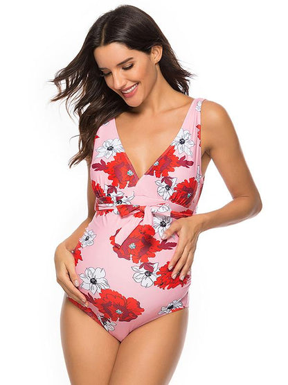 Floral Maternity One Piece Swimsuit