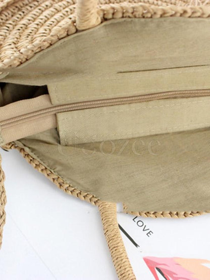 Solid Round Shape Hand-weaving Dual Bag
