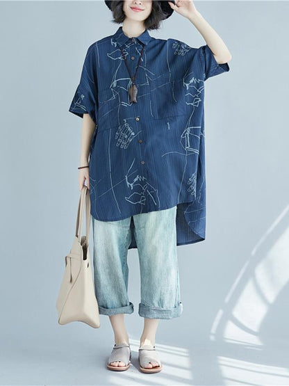 Loose Cropped Polo Shirt