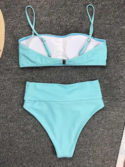 Bandeau Knot Bottom Bikini Swimsuit