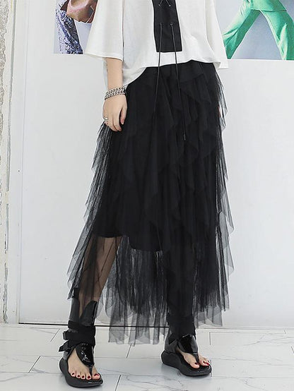 Irregular Grenadine Empire Skirt