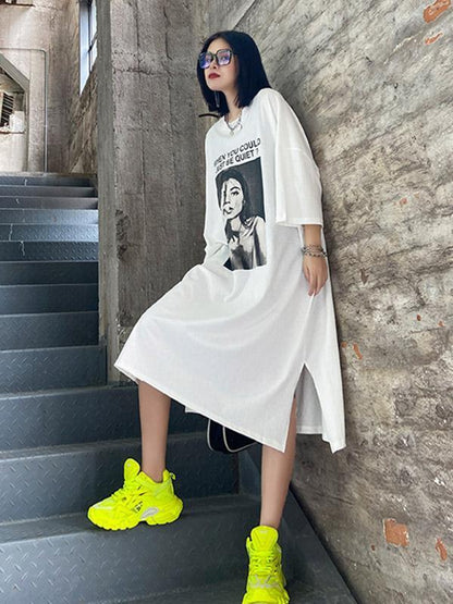 Original Printed Round-Neck Dress