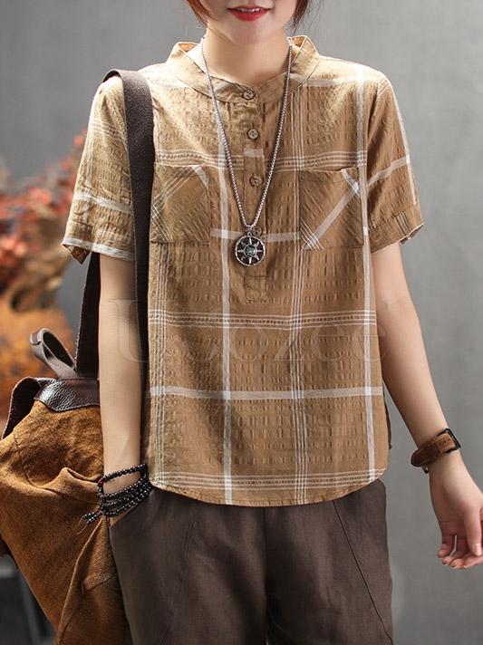 National Style Plaid Shirt