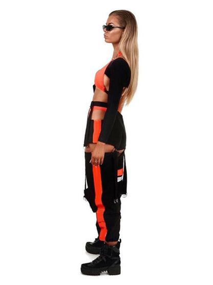 Breathable Hollow Waistband Wide Leg Athletic Pant