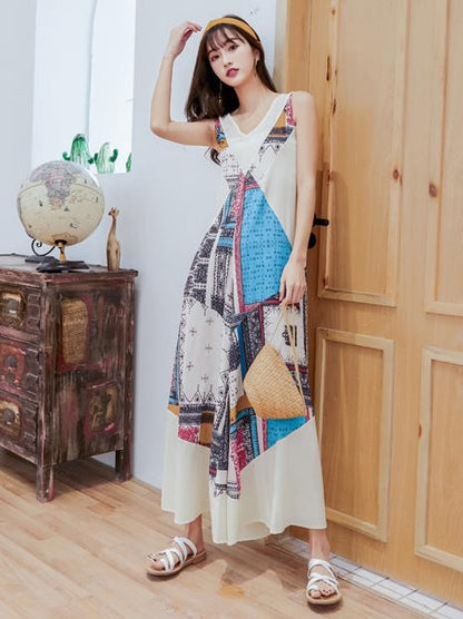 Comfortable Colorful Printed Beach Jumpsuit